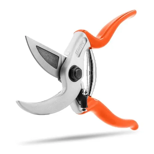 STOCKER Profi Amboss-Schere 21 cm - Ideal für Hobbygärtner und Weinbau - Schneiden & Scheren: Hochwertige verchromte Klinge für präzise Schnitte bis Ø 25 mm, ergonomische Griffe für maximalen Komfort und Kontrolle.