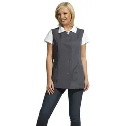 Kasack Damen grau, Gr. 38 - Pflegeleichte Arbeitskleidung - Arbeits- & Schutzkleidung: Kasack in Grau, Gr. 38 aus 65% Polyester und 35% Baumwolle, pflegeleicht und nach Öko Tex Standard 100 zertifiziert.