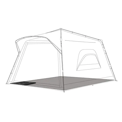 qeedo Comfort Carpet Zeltteppich (310x310 cm), Anti-Rutsch-Beschichtung, integrierte Schuhablage, Roll-in-Bag