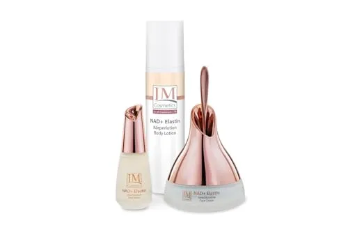 IM Cosmetics NAD+ Elastin Set 3-tlg. – Anti-Aging Pflege - 3-teiliges Set mit Gesichtsserum, Gesichtscreme und Körperlotion für eine umfassende Pflege. Aktiviert die Hautregeneration und spendet intensive Feuchtigkeit für ein geschmeidiges Hautgefühl.