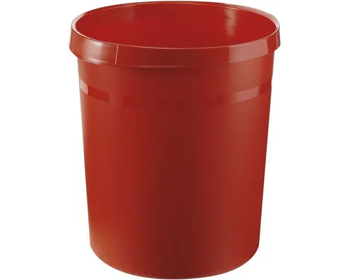 HAN Papierkorb Grip, 18 Liter, mit umlaufendem Griffrand in rot von HAN