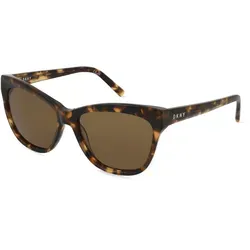 DKNY DK543S Damen-Sonnenbrille - Elegante Vollrand Butterfly in Braun - Sonnenbrillen | Stilvolle Acetat-Gestell mit brauner Fassung und Khaki-Gläsern, idealer Schutz und modisches Accessoire für sonnige Tage.