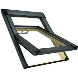 Produktbild Roto Dachfenster Q42C H200 Schwingfenster Holz Fenster, 78x160 cm (7/16)