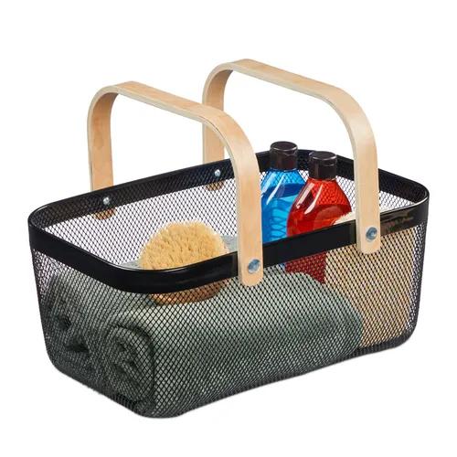 Drahtkorb mit Henkel Aufbewahrungskorb Utensilienkorb Metallkorb eckig 5 kg