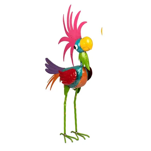 Dekofigur lustiger Vogel stehend H. 73cm aus Metall - Fantasievolle Dekofigur für den Garten, aus hochwertigem Metall, sorgt für fröhliche Akzente und ist ein echter Hingucker. Ideal für kreative Gartengestaltung.