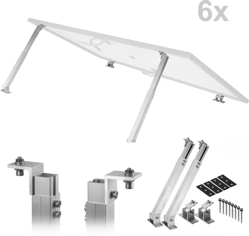 6x Solarpanel Bodenhalterung PV Aufständerung verstellbar Dach Befestigung Montage