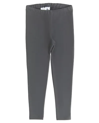 Leela Cotton Kinder Warm Leggings Bio-Baumwolle Hose (DE/NL/SE/PL, Numerisch, 86, 92, Regular, Anthrazit)