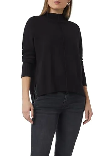 comma Pullover für Damen - Stylischer Pullover mit Stehkragen und langen Ärmeln, ideal für einen lässigen Look und optimalen Tragekomfort dank Regular Fit und Rippbündchen.