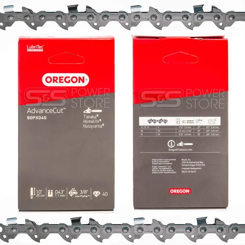 Oregon 90PX040E Sägekette Micro-Lite PICCO 25 cm - Kettensägen-Ersatzteile, ideal für Mini Kettensägen mit 3/8