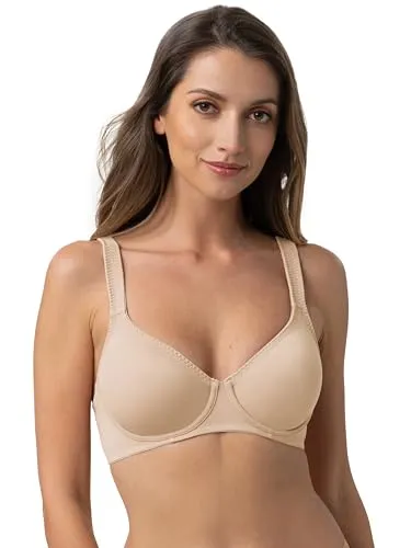 Produktbild Dorina Lindsay Bügel-BH ohne Polsterung – Vollständige Abdeckung, Vorgeformte Cups, Weicher Mikrostoff, Verstellbare Träger für ganztägigen Komfort, Beige