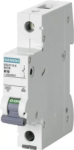 Siemens 5SL61106 5SL6110-6 Leitungsschutzschalter 1polig 10A 230 V, 400V