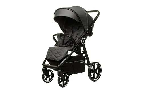 4Baby Premium Xplode Lite Teal Green Kinderwagen, grün, geeignet ab 6 Monate bis 4 Jahre, mit allem Komfort ausgestattet (Steel Graphite)