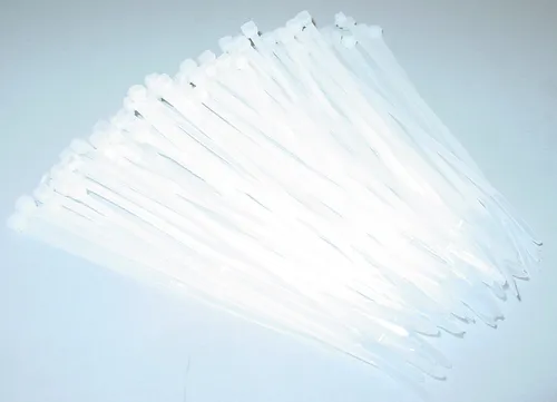 150mm Kabelbinder, lösbar, wiederverwendbar, weiß, 100Stück, 15cm lang KB5