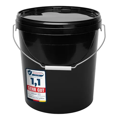 Garronda Putzeimer GD-0104 mit Deckel - Vielseitiger 20-tlg. Putzeimer für Lebensmittel und Chemikalien, lebensmittelecht und auslaufsicher – ideal für Küche, Garage und mehr!