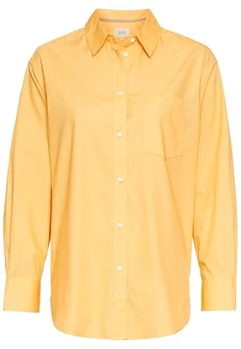 camel active Langarm Hemdbluse in Apricot - 100% Baumwolle - Stilvolle Langarm-Hemdbluse aus 100% Baumwolle. Pflegeleicht und im Relaxed Fit für optimalen Tragekomfort. Ideal für Freizeitlooks.