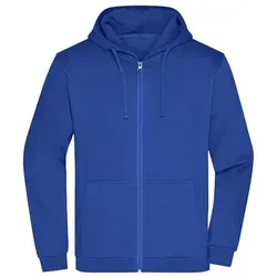 Herren Basic Kapuzen-Sweatjacke JN756, dunkel-königs-blau, Größe XL - Arbeits- & Schutzkleidung: Klassische Sweatjacke mit Kapuze, ideal für den Alltag, aus hochwertigem Material mit angerauter Innenseite für höchsten Tragekomfort.
