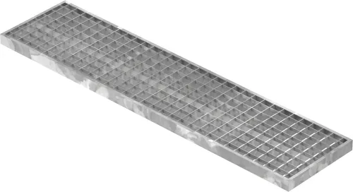 Gitterrost befahrbar 240x990 mm - feuerverzinkt - Sonstige, langlebiger Gitterrost aus Stahl mit hoher Tragfähigkeit, ideal für den Einsatz in Lichtschächten oder als Rinnenrost.
