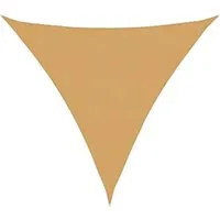 Furnicato Sonnensegel 160 G M² Dreieckig Sandfarben 3x3x3 M - Dreieckiges Sonnensegel aus langlebigem HDPE, ideal für schattenspendende Lösungen in Gärten und auf Terrassen. Mit einfacher Montage und robusten Edelstahl-Befestigungen. Schützt vor direkter Sonneneinstrahlung.