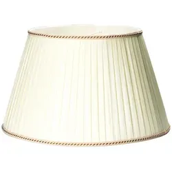 Orion Leuchten Lampenschirm Creme mit Brauner Borte Ø 45 cm