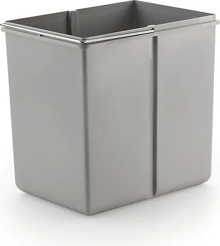 WESCO® Ersatzeimer 16 Liter - alu grau - Haushaltszubehör mit robustem Design, ideal für Mülltrennung in der Küche und leicht zu reinigen dank integriertem Bügel.