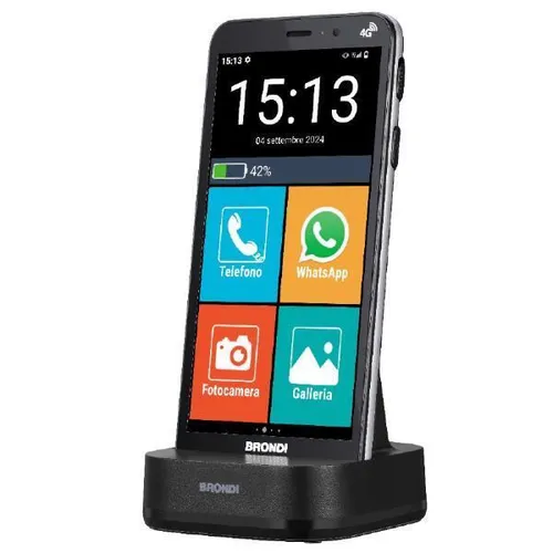 Brondi Amico Vero 4G Handy für Senioren - Handy für Senioren mit GPS-Ortungsgerät, 4G-Konnektivität und SOS-Taste für mehr Sicherheit. Ideal für ältere Menschen, die einfach in Kontakt bleiben möchten.