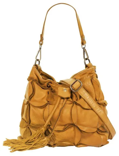 Samantha Look Handtasche Echt Leder Damen | Vintage Schultertasche mit Smartphonefach - Damen-Henkeltaschen, handgefertigte Echtledertasche aus 100% Rindleder, mit praktischem Smartphonefach und variablem Tragekomfort für jeden Anlass.