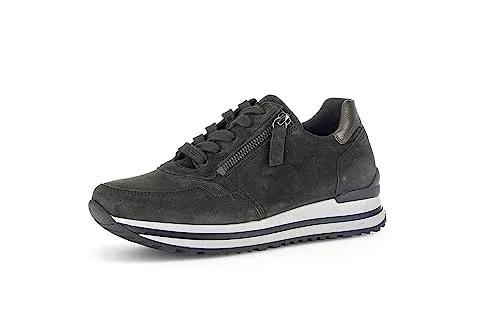 Gabor Damen Low-Top Sneaker, Frauen Halbschuhe,schnürer,Business,Freizeit,straßenschuhe,Strassenschuhe,Sportschuhe,Sherwood/smog,35.5 EU / 3 UK