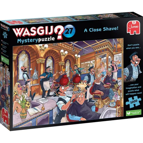 Wasgij Mystery 27 - Flamme In Der Pfanne! (1000 Teile) - Klassisches Puzzle mit einzigartigem Konzept: Rätseln Sie das Bild, das sich von der Box unterscheidet! Fördert Fantasie und Kreativität für Erwachsene, umweltfreundlich aus recyceltem Karton.