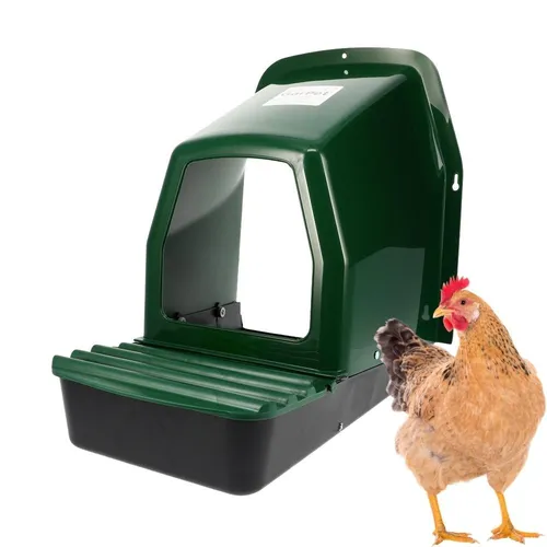 Legenest Hühner Kunststoff Groß - Ideal für die Geflügelhaltung - Praktisches Abrollnest mit Auffangwanne für Hühner, ideal für die Wandmontage und sorgt für ein sauberes Legeumfeld. Recyclingfähiges Material für nachhaltige Nutzung.