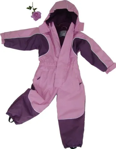 Maylynn Kuscheliger Schneeanzug für Mädchen - Rosa, Größe 110 - Farbenfroher Schneeanzug, atmungsaktiv und wasserdicht (5000mm). Ideal für kalte Tage, verstärkt an Po und Beinen. Verstellbares Gummiband sorgt für perfekten Sitz.