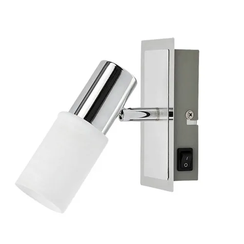 Rabalux 6096 Deckenstrahler 1 Spot Logan, E14, silber-weiß, Modern, 14cm