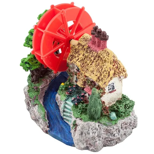 Aquarium-Deko, Dekoration Aquarium, Aquarium-Luftausströmer, Wassermühle 13cm