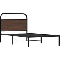 Bettgestell 90x190 cm in Braun Eichen-Optik