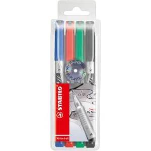 STABILO Write-4-all Permanentmarker farbsortiert 0,4 mm, 4 St.
