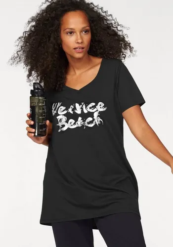 Longshirt VENICE BEACH Damen 48/50 Schwarz - Bestseller Casual Shirt für Damen mit figurumspielendem, extralangem Schnitt und herzförmigem Ausschnitt. Hergestellt aus hautfreundlicher Baumwollmischung für höchsten Tragekomfort.