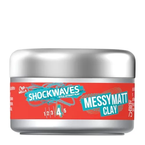 Wella Shockwaves Go Matt Clay 75 ml (Pack of 3) von Wella Professionals