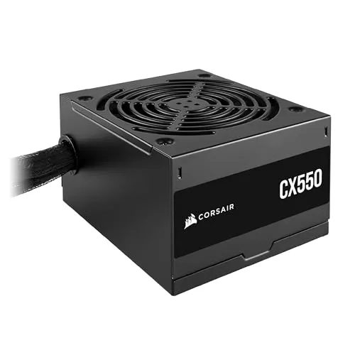 CORSAIR CX550 ATX 550W Netzteil - 80 Plus Bronze, geräuscharm mit 120-mm-Lüfter und kompaktem Design für optimale Energieeffizienz