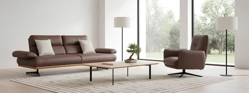 Elegantes Braun Kunstleder Sofa Set 3 Sitzer und Sessel - Moderne Couchgarnitur für Wohnzimmer, bestehend aus einem 3-Sitzer Sofa und einem Sessel. Hochwertiges Kunstleder in Braun, pflegeleicht und langlebig. Ideal für stilvolles Wohnen.