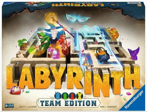 Ravensburger 27328 Labyrinth Team Edition - Kooperatives Brettspiel für 2-4 Personen - Gesellschaftsspiel für die ganze Familie, in dem Spieler gemeinsam gegen Daedalus antreten und durch geschicktes Verschieben der Gänge alle Schätze finden müssen.