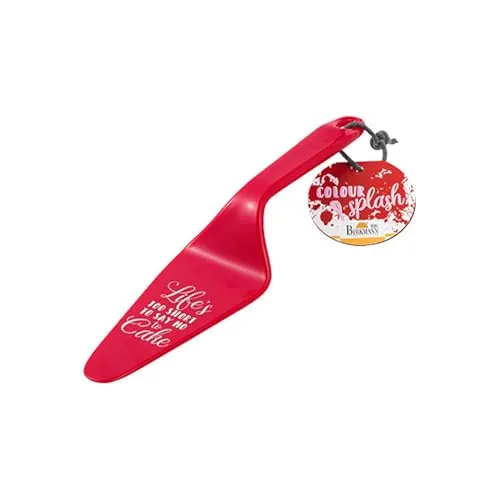 Birkmann, Colour Kitchen, Tortenheber mit Spruch, aus hochwertigem Kunststoff, lebensmittelecht, formstabil, spülmaschinengeeignet, rot, 26 x 6 cm, 429734