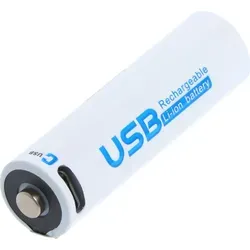 Rundzelle 14500, AA, Li-ion, 1,5V, 1700mAh, 2,55Wh, mit USB-C Charging Port