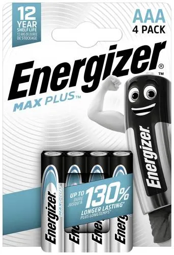 Energizer Max Plus Micro (AAA)-Batterie Alkali-Mangan 1.5V 4St.