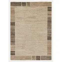 Cazaris Wollteppich Natura Silk Greny, Creme, Rechteckig 120x180 cm - Handgeknüpfter Wollteppich in Creme, 120x180 cm, ideal für Innenräume. Der 20 mm hohe Flor sorgt für ein angenehmes Gefühl unter den Füßen und ist perfekt für Fußbodenheizungen geeignet. Pflegefreundlich und stilvoll für jedes Zuhause.