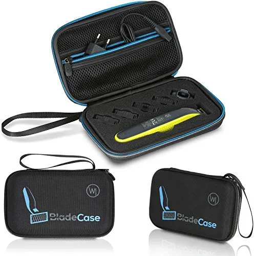 Wicked Chili Schutzhülle kompatibel mit Philips OneBlade Bart Trimmer QP2630, QP2520, QP2530, Face + Body Schutzhülle Case Tasche Hartschale (mit Zubehörfach für Netzteil) schwarz