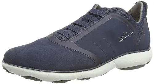 Geox Herren U Nebula B Sneaker, Dk Sky, 41 EU - Herren-Sneaker mit atmungsaktivem Design und optimaler Stoßdämpfung für höchsten Komfort. Ideal für den Alltag, schnell an- und auszuziehen dank Gummizug.