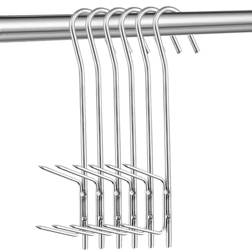 Stück Räucherhaken, Räucher-Haken Edelstahl zum Aufhängen von Geräuchertem Fisch, Fleisch, Wurst(21cm) 5