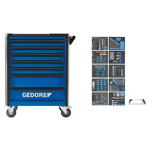 Gedore Werkzeugwagen workster highline mit 308-teiligem Werkzeugsortiment