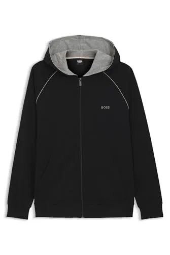 BOSS Herren Mix&Match Jacket H Hoodie - Funktionsjacke aus Stretch-Baumwolle, schmal geschnitten mit Reißverschluss und Logo-Stickerei für optimalen Tragekomfort und Bewegungsfreiheit.