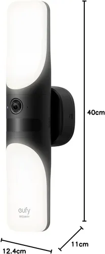 eufy Security Kabelgebundene Wall Light Cam S100 - Außenleuchte mit 2K Kamera und 1200 Lumen, Farbige Nachtsicht und KI Erkennung, Gebührenfrei und IP65 Wasserschutz