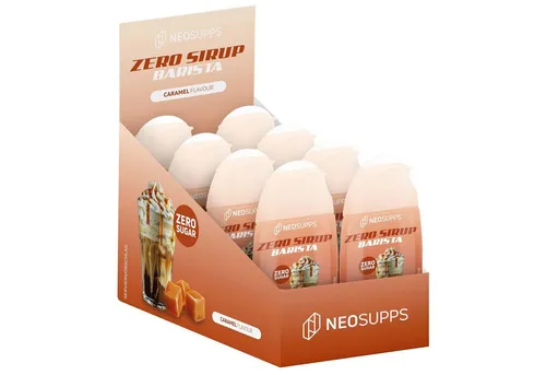 Neosupps Zero Sirup Barista, Caramel Geschmack, 520 ml – Kalorienfreier Genuss - Genieße den Neosupps Zero Sirup Barista in Caramel – ideal für Kaffee und Desserts, ohne Zucker und Kalorien! Ergiebig und leicht dosierbar, perfekt für bewusste Ernährung und Genussmomente im Alltag.